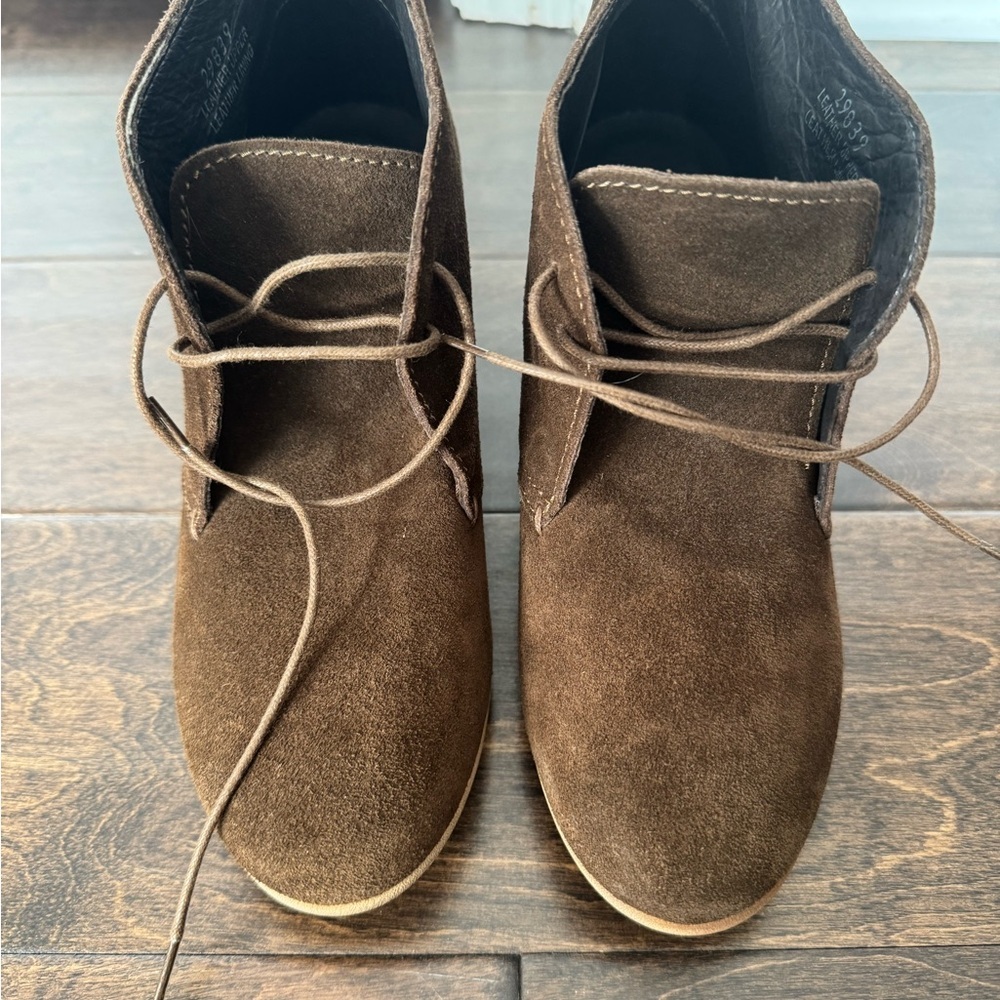 Brown Suede Ankle Boots - Picture 2 of 4